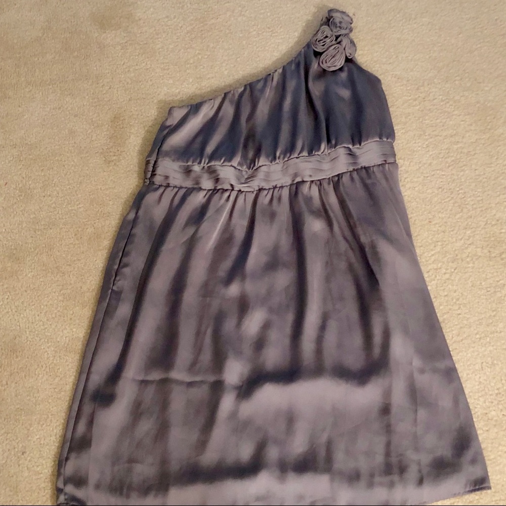 Tevolio One Shoulder Gray Bridesmaid Dress